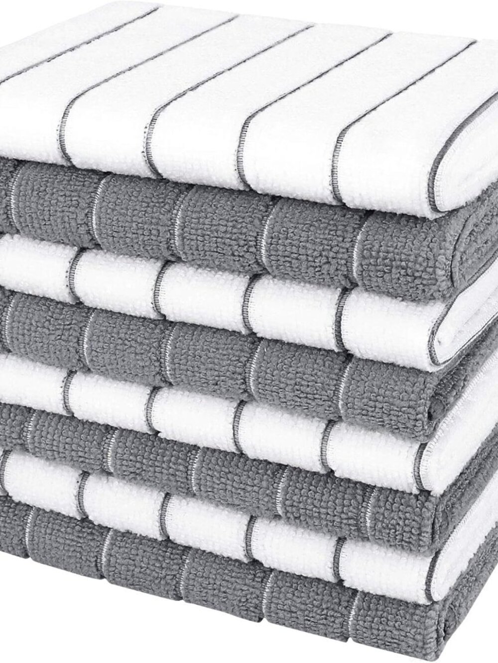 Kitchen Towels-8PK, Dish Towels for Kitchen Grey, Dish Cloth-12”x12”